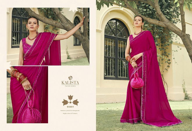 Kalista Shop The Look Chiffon Party Wear Sarees